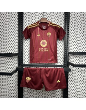 Camiseta De AS Roma 1a Equipacion 24/25 Niños