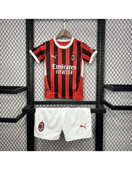 Camiseta Del AC Milan 24/25 Niños