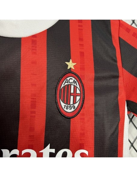 Camiseta Del AC Milan 24/25 Niños