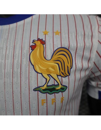 Camiseta de visitante de Francia 2024 de manga larga para jugador